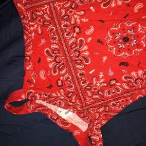 🥀RED BANDANA PATTERN SHIRT🥀